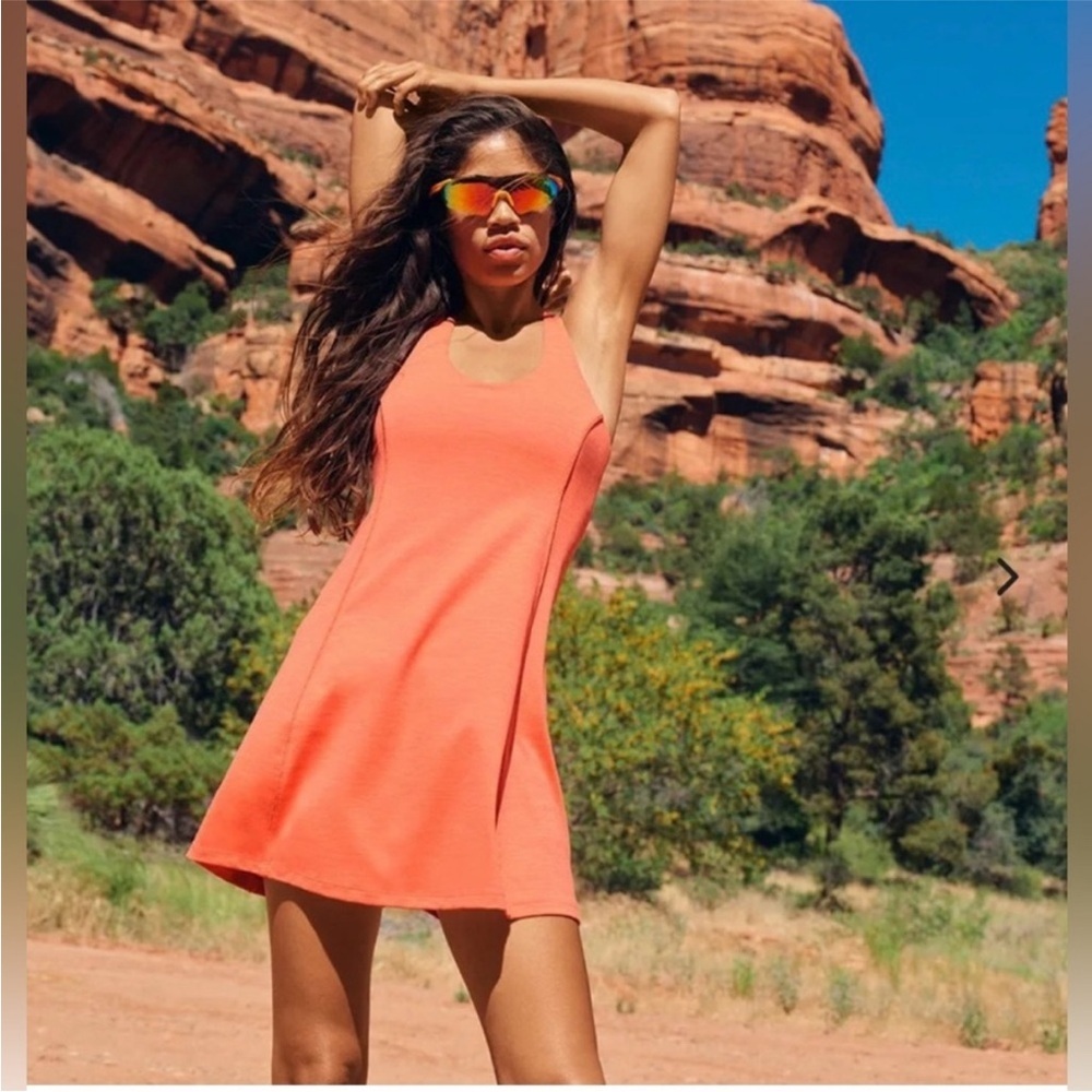 Outdoor Voices Doing Things Exercise Dress‎ Coral Athleisure Tennis Pickleball